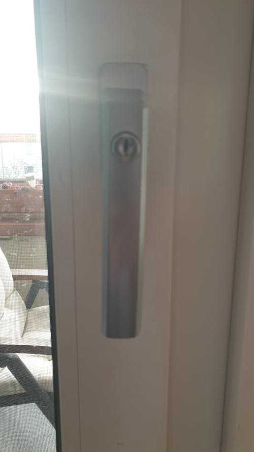 Fenstergriff abschließbar aus Aluminium - Quadratisch