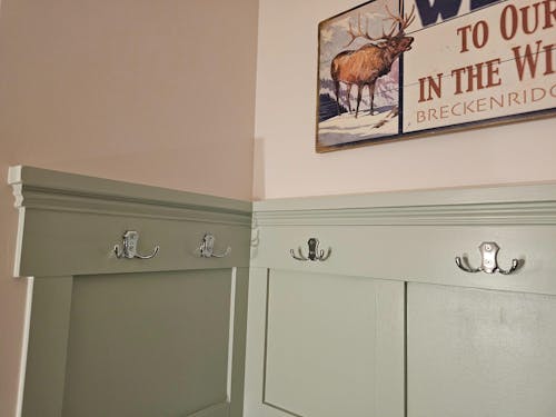 Garderobenhaken vintage kurz in Silber, Schwarz, Gold Optik, Kupfer Optik