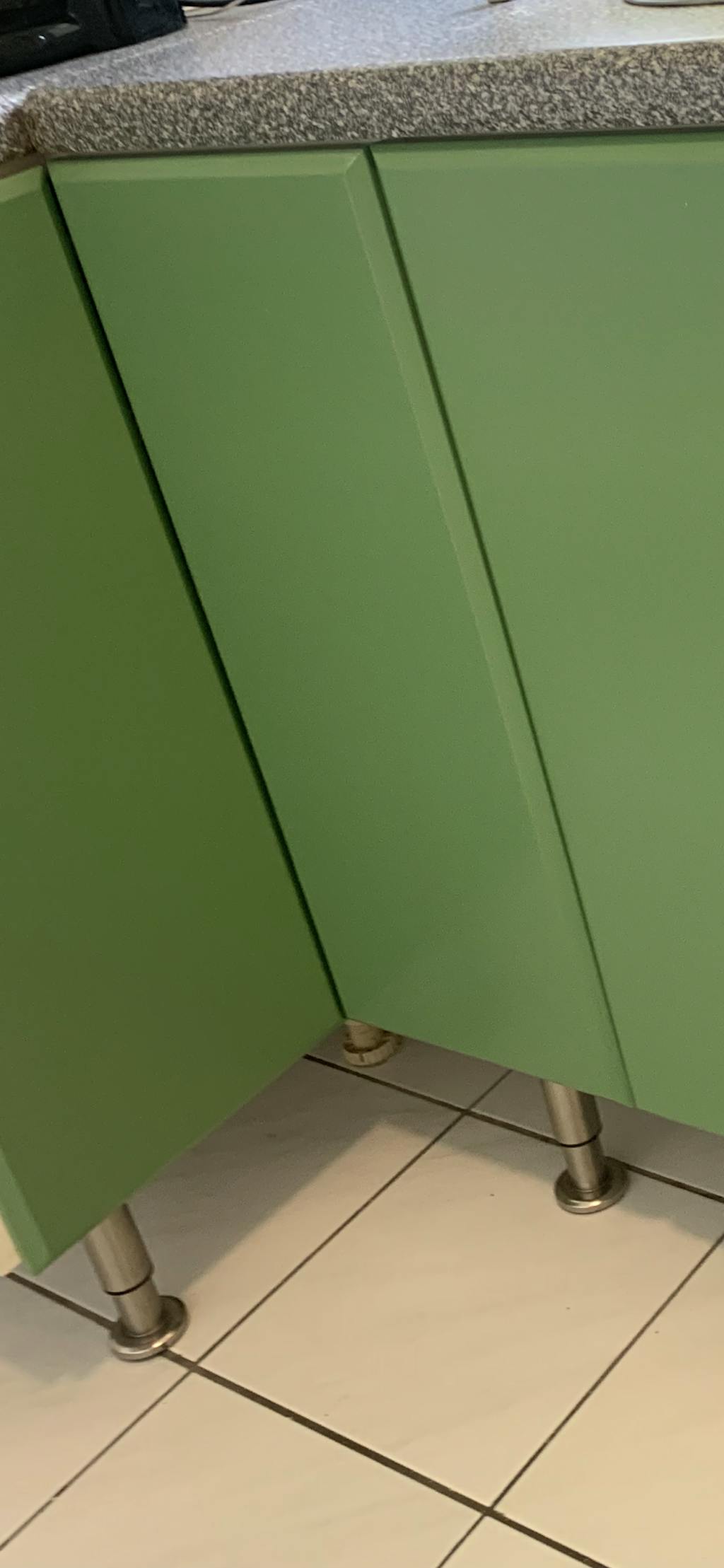 Möbelfüße höhenverstellbar Ø38mm 4er-SET Edelstahl Optik Metall Sofafüße