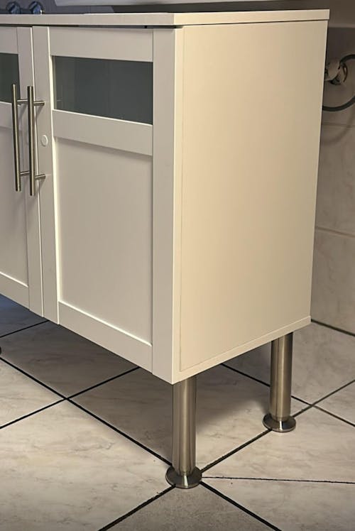 Möbelfüße Metall Edelstahl Optik Füße verstellbar & belastbar bis 250kg