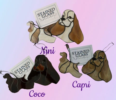 American Cocker Spaniel Silhouette - Light Buff