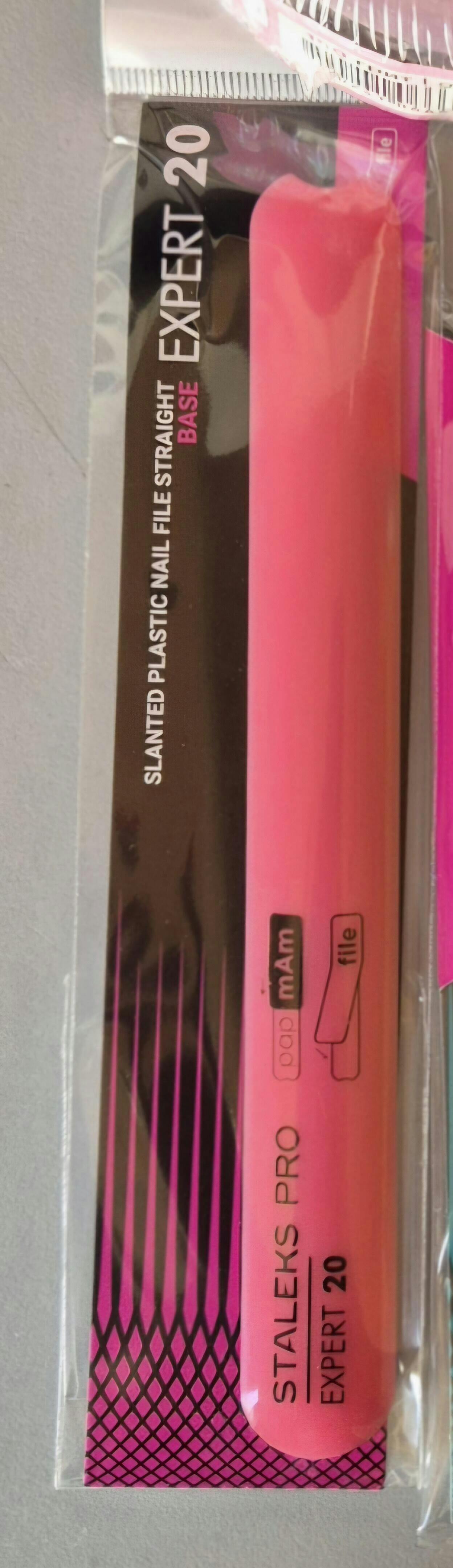 STALEKS EXPERT 20 Straight beveled plastic base for nail file (162 mm)