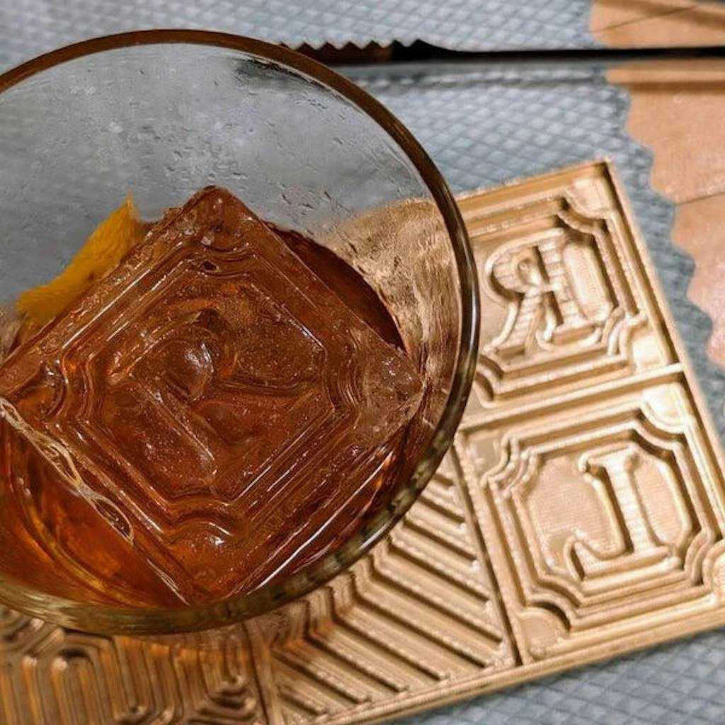 Fully Customizable Extra-Large Thick Brass Ice Plate - Premium Barware