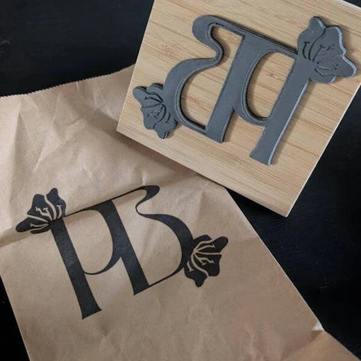 Extra LARGE Custom Wooden Rubber Stamp – Bold Branding