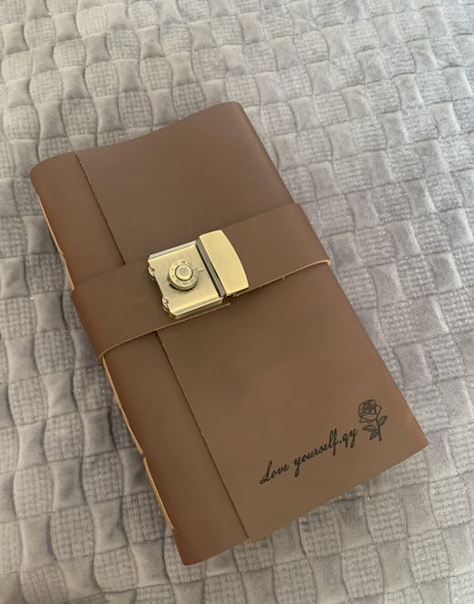 Handmade Crazy Horse Leather Vintage Notebook with Password - 4.7 × 8.3"