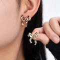 Leopard Print Bow Earrings