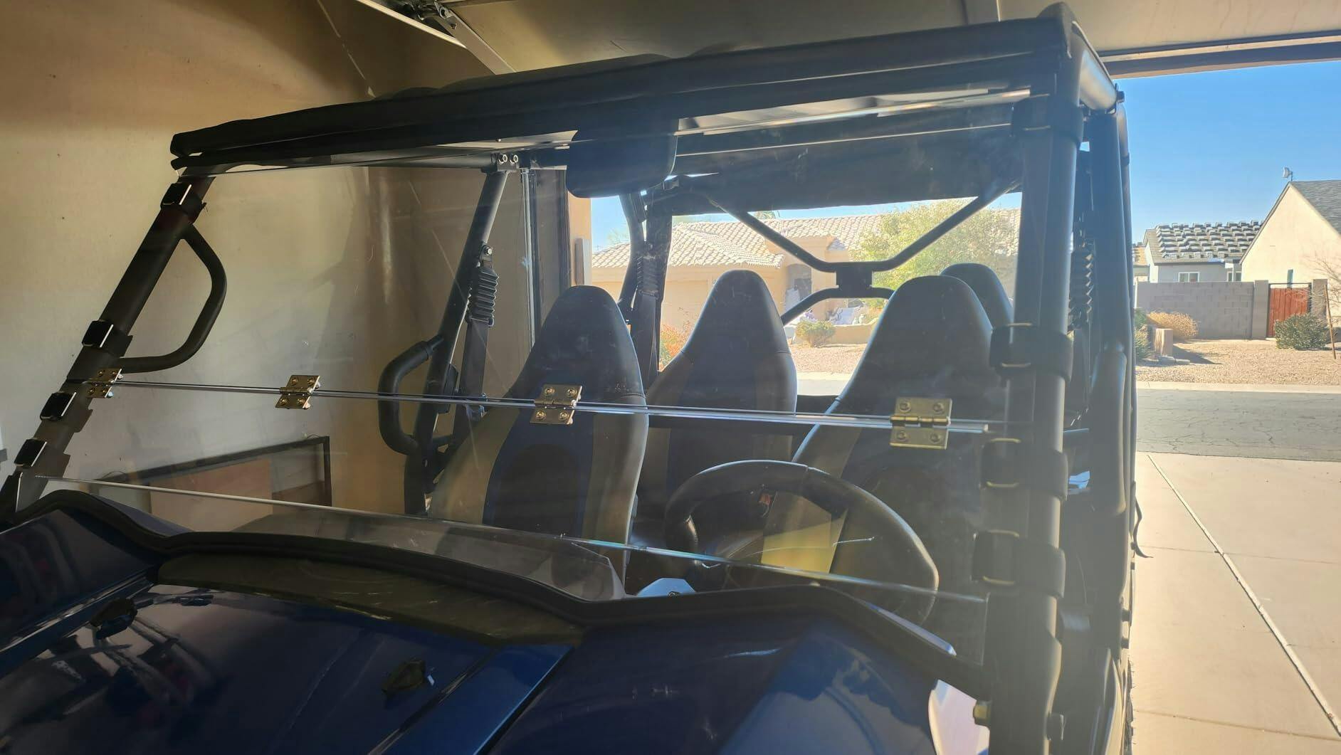 【値下げ可能】ヴィンテージファブリック Kawasaki Teryx 750 / 800 Scratch Resistant Flip Windshield