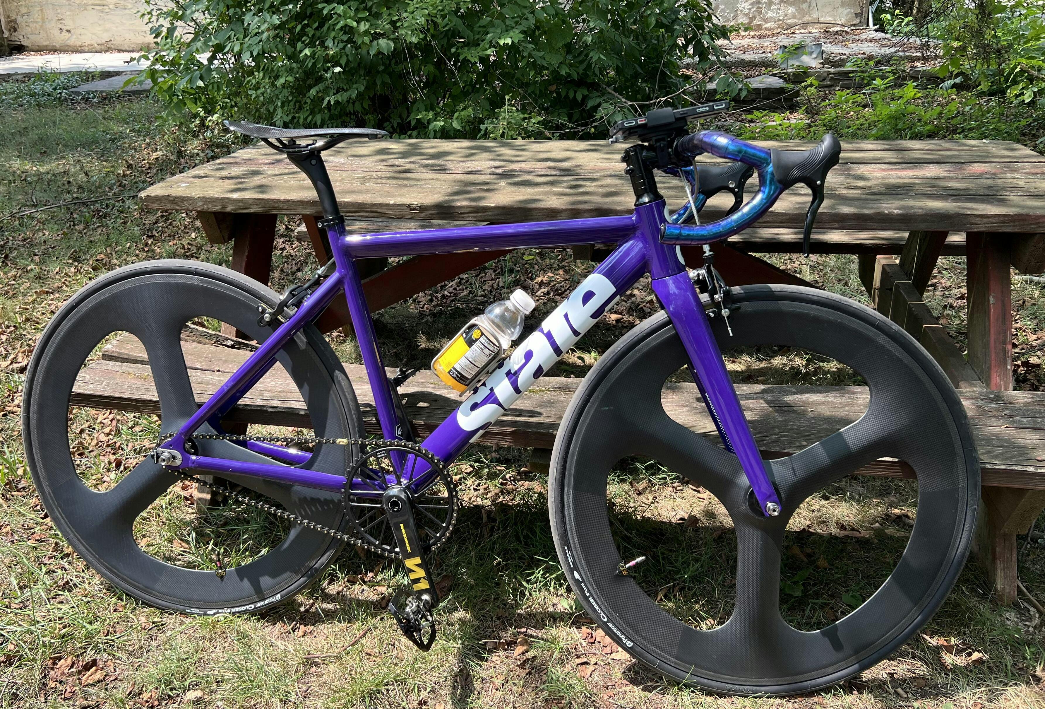 State Bicycle Co. 6061 Black Label v3 - Frame Set - Grey / Fuchsia