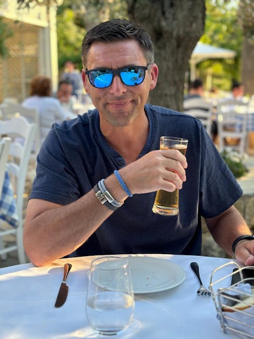 Harrison Nappa Leather Bracelet Dark Gray