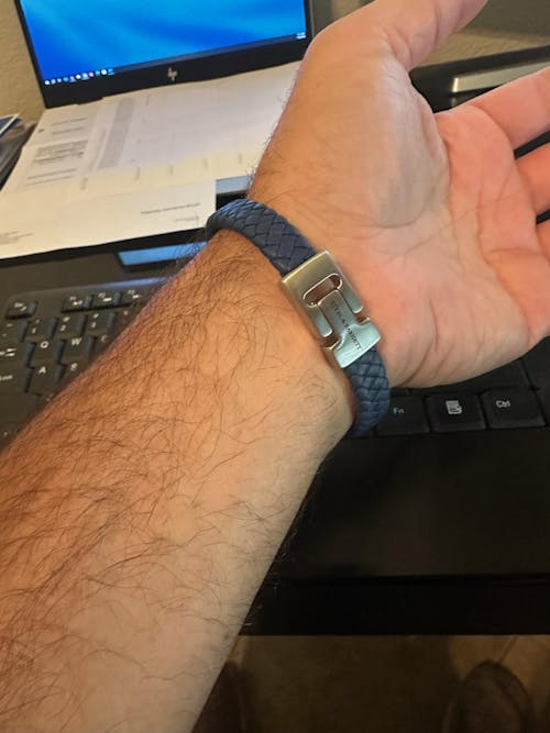 Harrison Nappa Leather Bracelet Blue