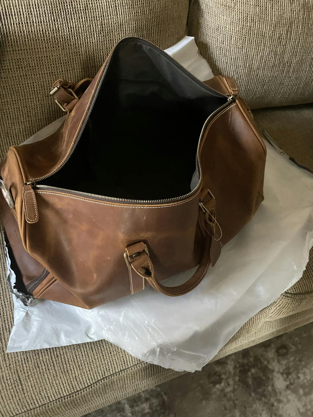 The Dagny Weekender Large Leather Duffle Bag