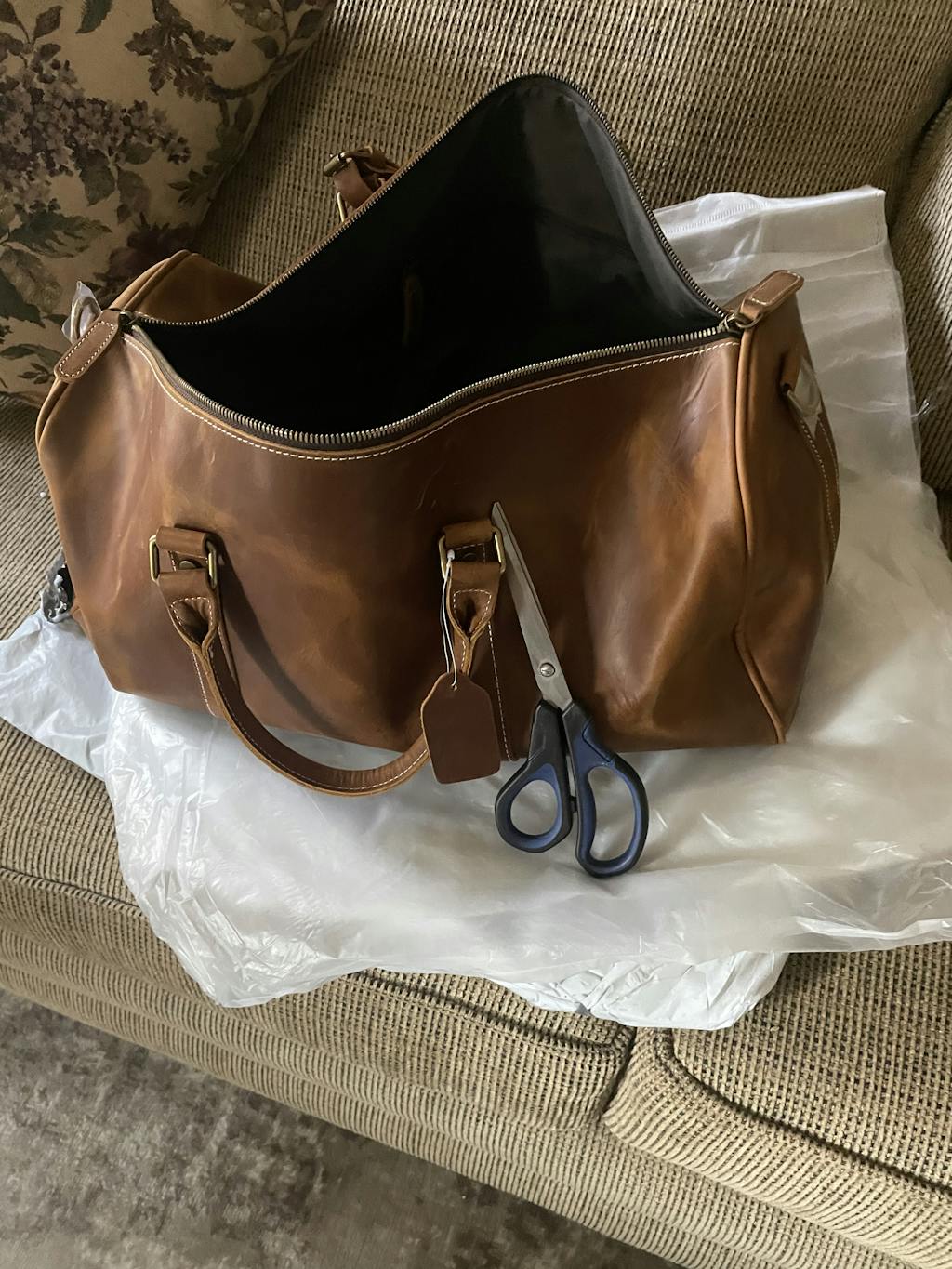 The Dagny Weekender Large Leather Duffle Bag