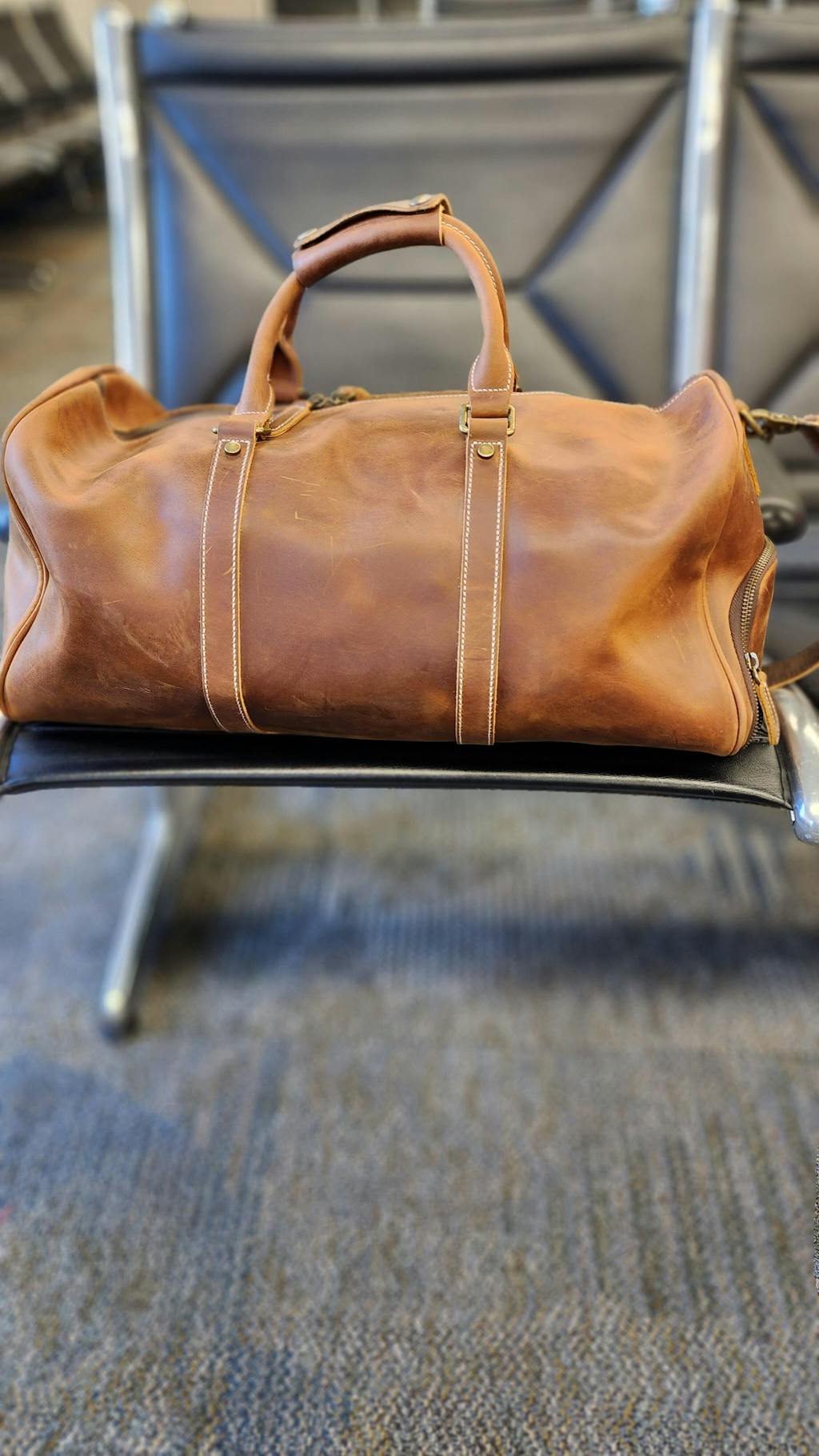 The Dagny Weekender Large Leather Duffle Bag