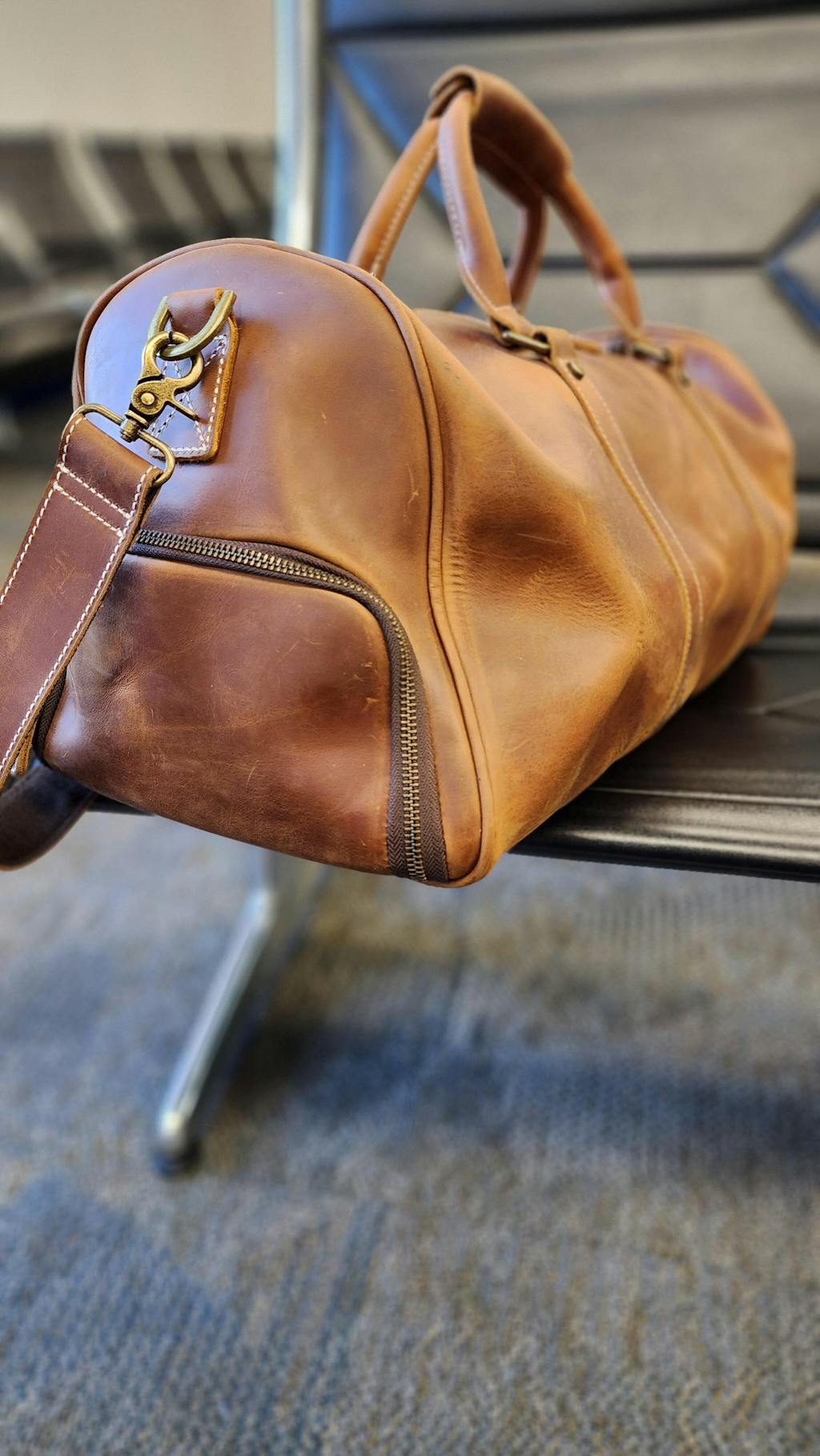 The Dagny Weekender Large Leather Duffle Bag