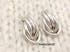 Waterproof Twisted Stainless Steel Silver Stud Earrings - Hypoallergenic Fashion Jewelry for Everyday Wear