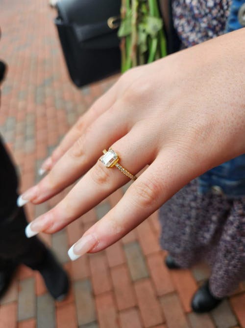 The Nora Joy 2CT Eternity Emerald Cut Moissanite Ring