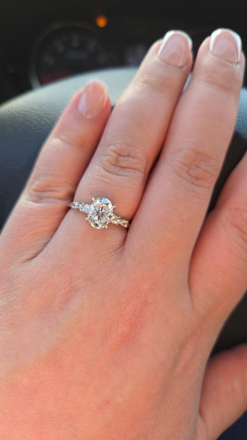 The Alina 1CT Oval Cut Moissanite Ring