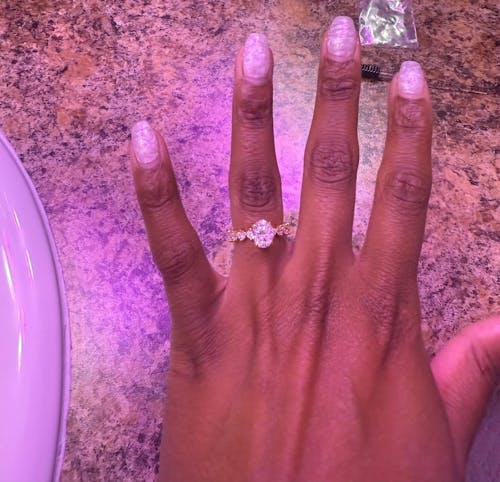 The Celestine 3CT Oval Cut Moissanite Ring