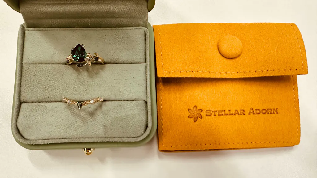 Daphne’s Vine | Pear Cut Moss Agate Bridal Set 2pcs