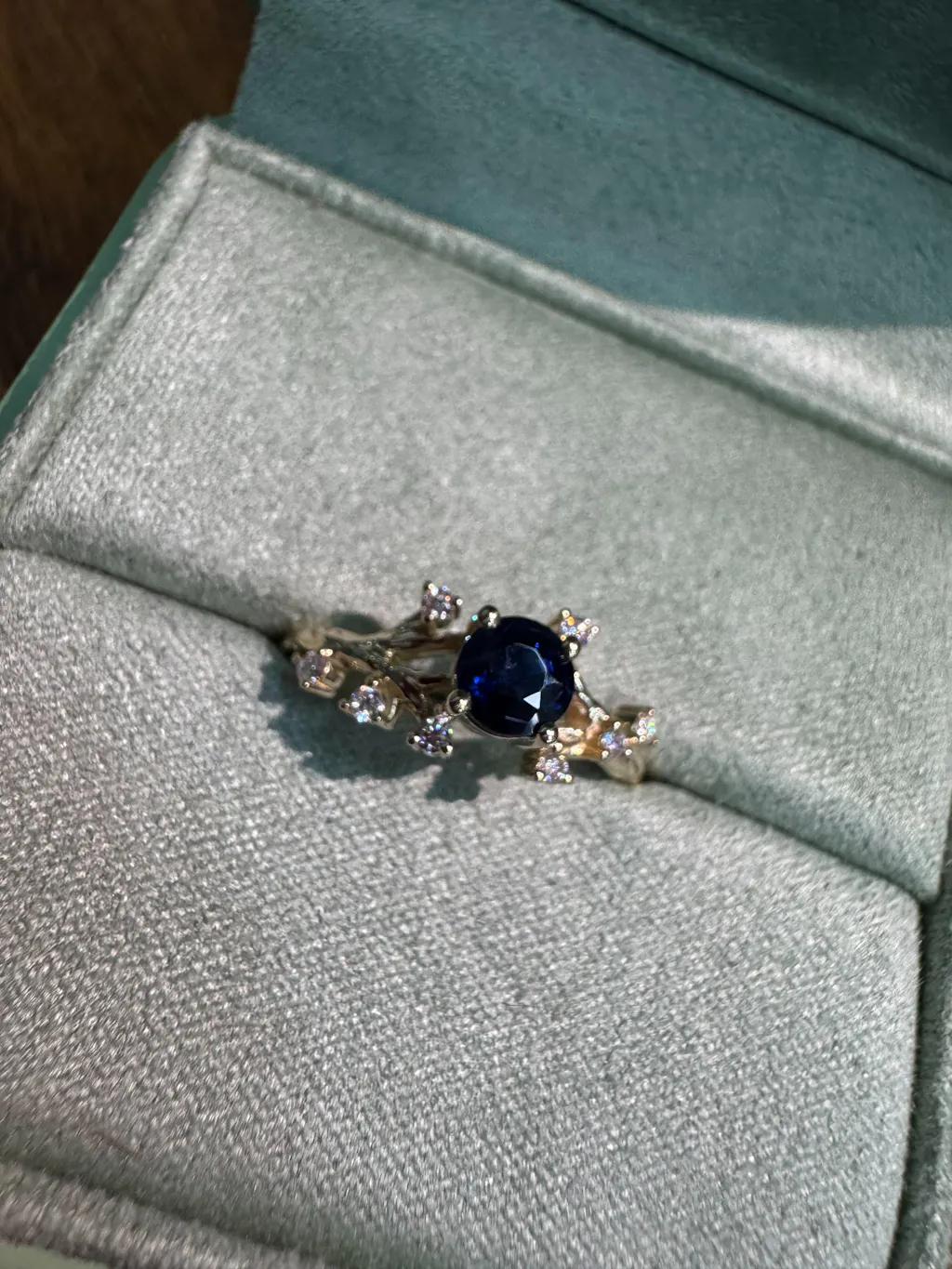 Hera’s Twine | Blue Sapphire Twig Engagement Ring
