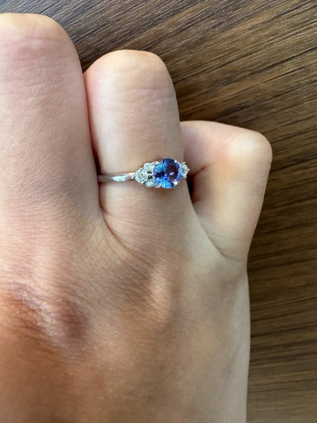 Velvet Twilight | Round Blue-Violet Tanzanite Engagement Ring