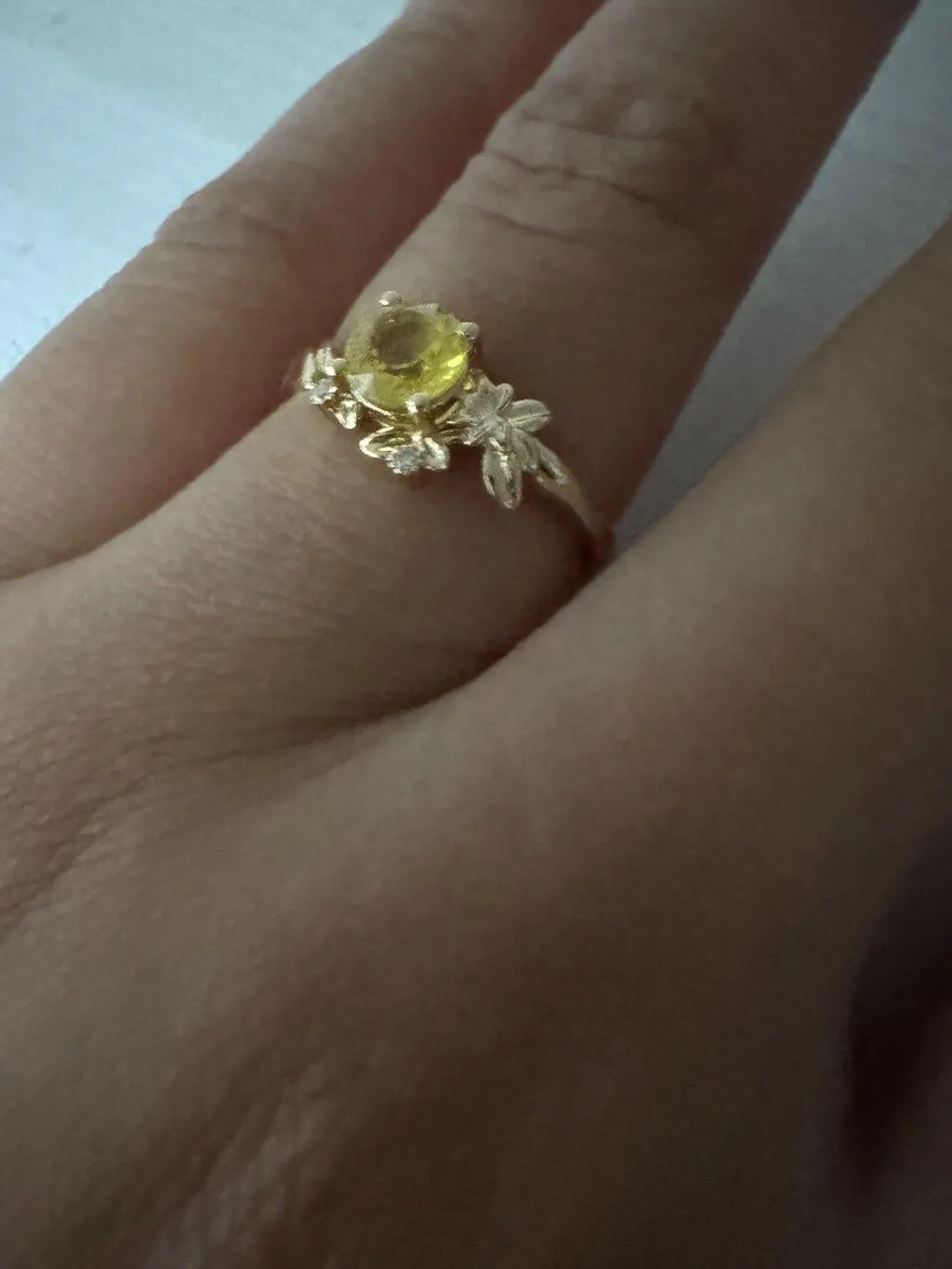 The Winding Vine | Nature-Inspired Yellow Sapphire Engagement Ring