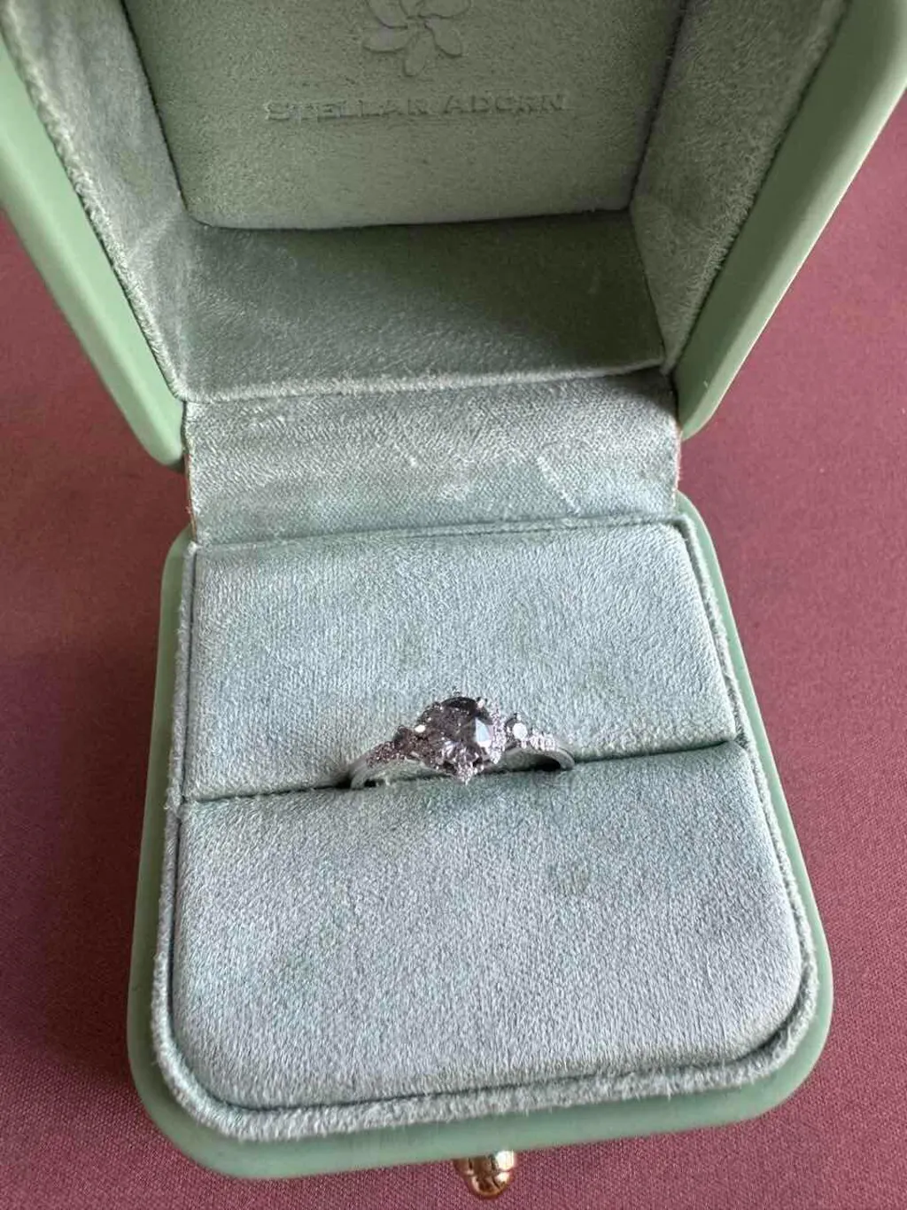 Juliet’s Jubilee | Vintage Sunflower Salt & Pepper Diamond Gold Engagement Ring