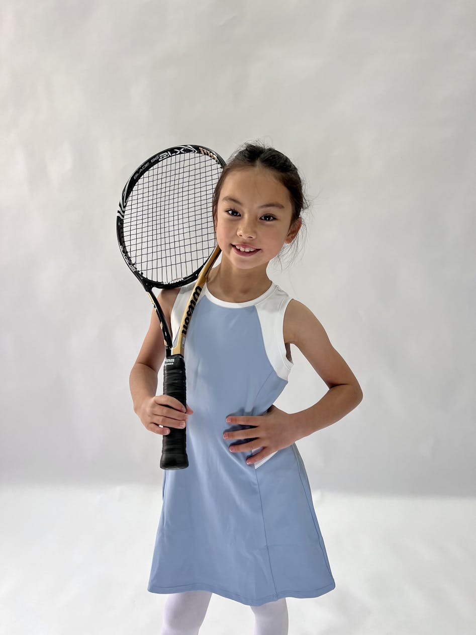 Youth Girls Tennis Dresses Golf Sleeveless Outfit School Sports