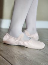 Girl's Premium Leather Ballet Shoes (Full Sole) - Ballet Pink / 5 M Toddler