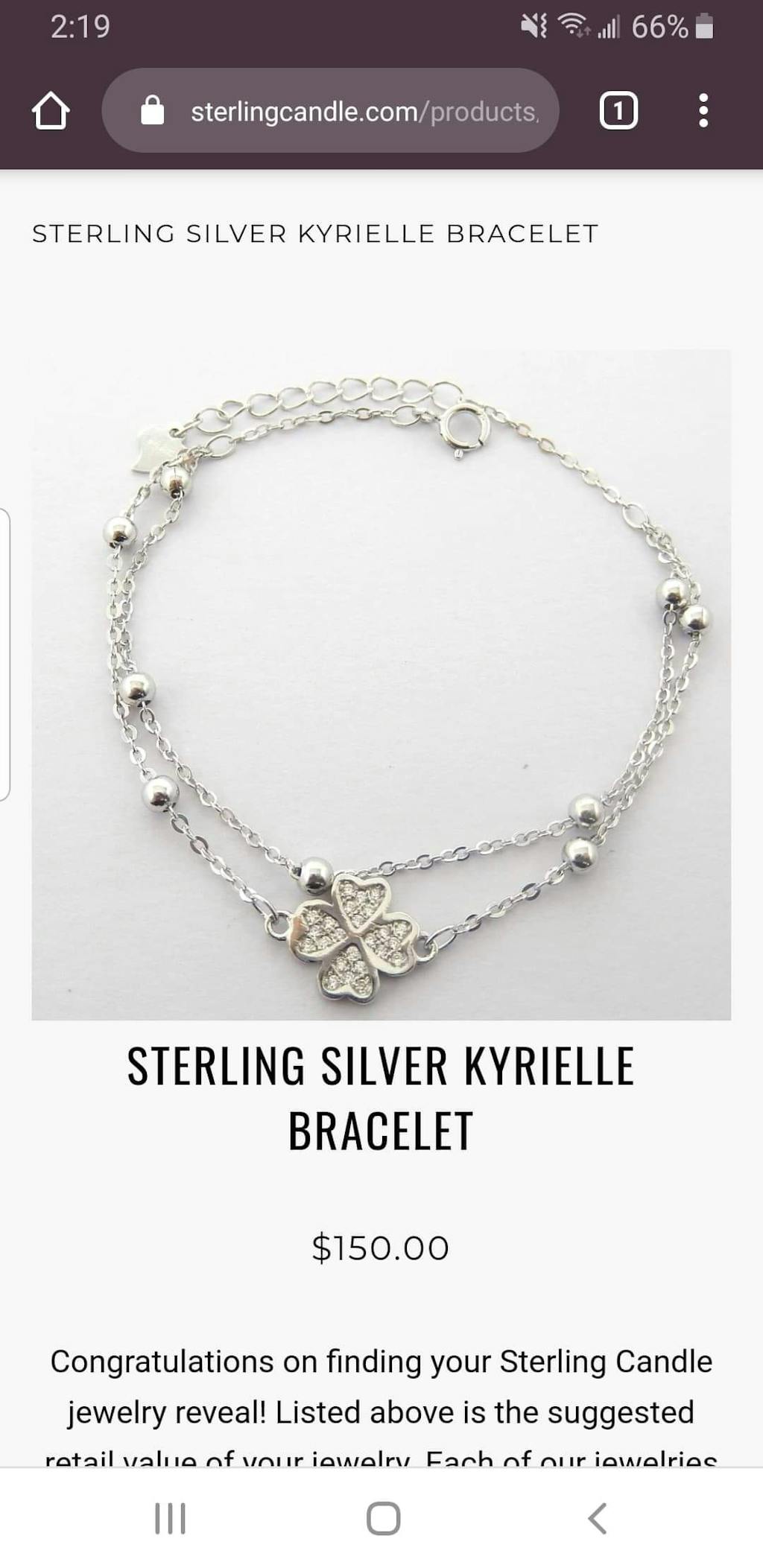 Fresh Coconut & Vanilla Bracelet Candle Sterling Candle