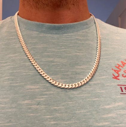 6mm Cuban Link Chain 20 Inch 6mm Cuban Curb Chain Necklace In