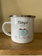 Personalized Hot Chocolate Mug  Blue Design – Stick'em Up Baby®