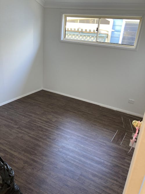 Vinyl Floor Planks Stick on Tile - Dark Walnut