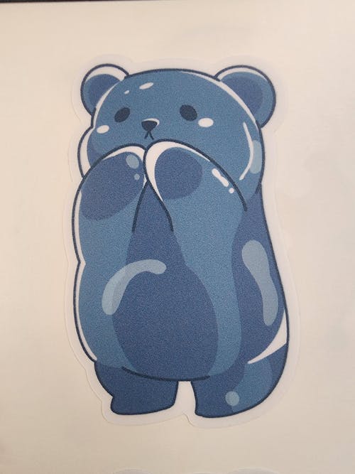 Blue Gummy Bear Sticker