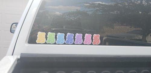Red Gummy Bear Candy Sticker