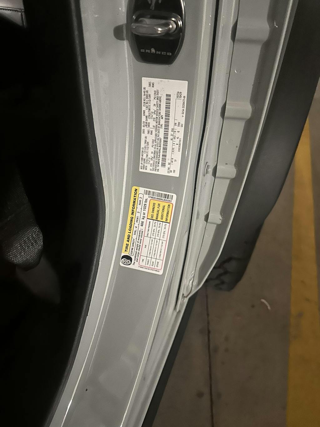 Door Jamb Sticker Cover Up Kit (Printed Series) 20212023 Bronco