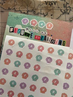 Shell Alphabet Sticker Sheet Set