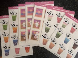 Fruity Boba Panda Sticker Sheet