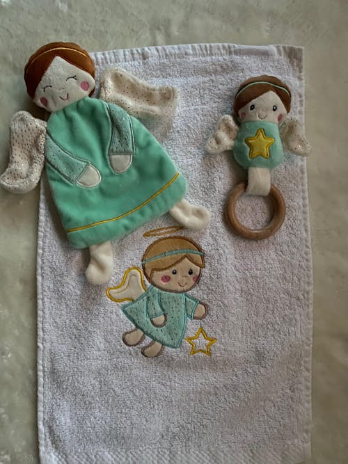 Schutzengel - Schmusetuch, Greifling, Applikation