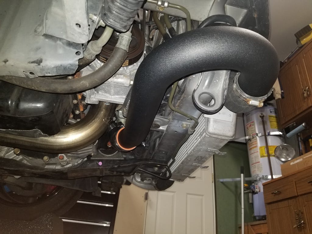 ETS Lower Intercooler Pipe for Evo 8/9 (Wrinkle Black)