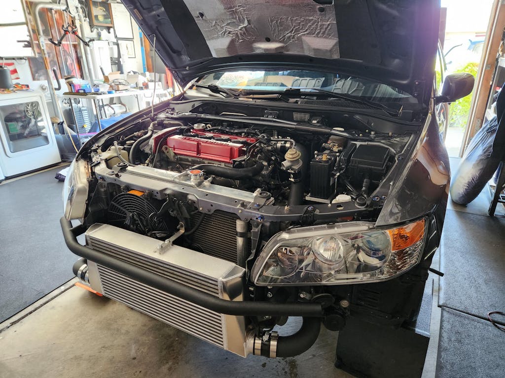 ETS Short Route Upper Intercooler Piping Kit for Evo 8/9 (Wrinkle Blac