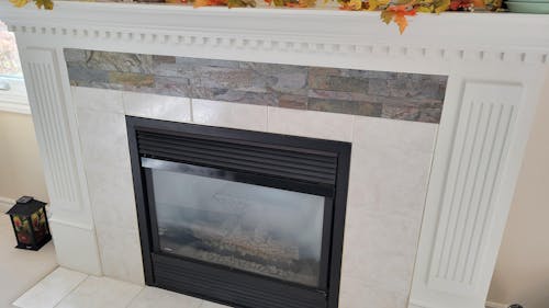 Burning Forest - Self-Adhesive 3D Peel & Stick Real Stacked Stone Tiles [Pack of 10]