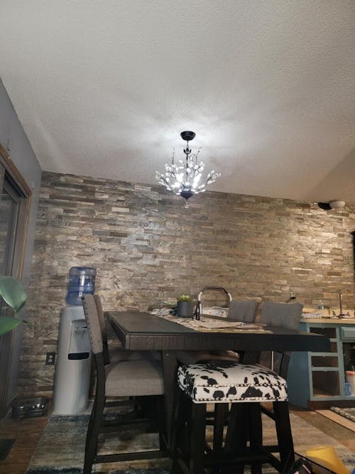 Burning Forest - Self-Adhesive 3D Peel & Stick Real Stacked Stone Tiles [Pack of 10]