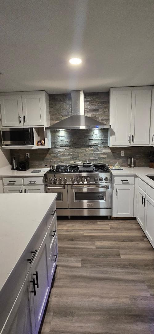 Burning Forest - Self-Adhesive 3D Peel & Stick Real Stacked Stone Tiles [Pack of 10]