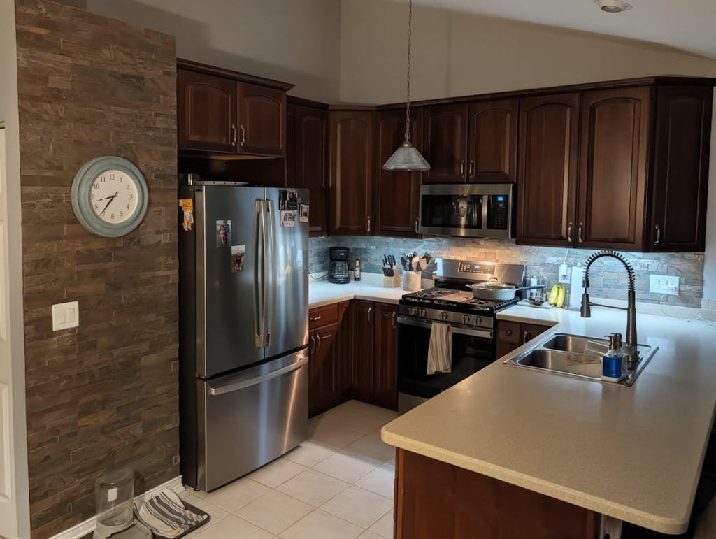 Burning Forest - Self-Adhesive 3D Peel & Stick Real Stacked Stone Tiles [Pack of 10]