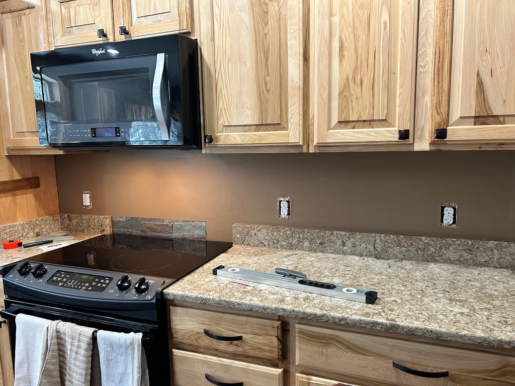 Burning Forest - Self-Adhesive 3D Peel & Stick Real Stacked Stone Tiles [Pack of 10]