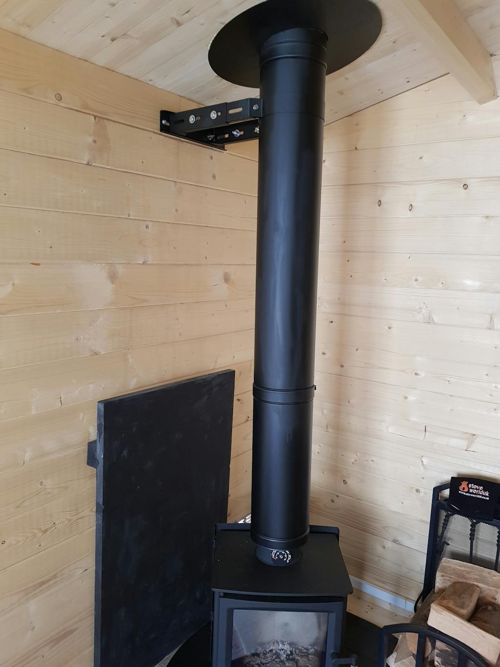 Wood burning stove in a shed 3m chimney kits (shed, garage, gazebo, ho Stovefitter's Warehouse