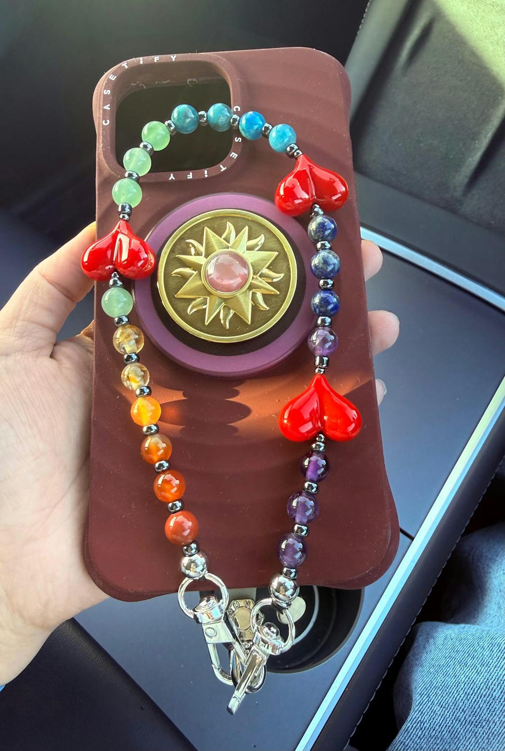 Flutter Drip Crystal Wristlet Phone Strap | String Ting® Official