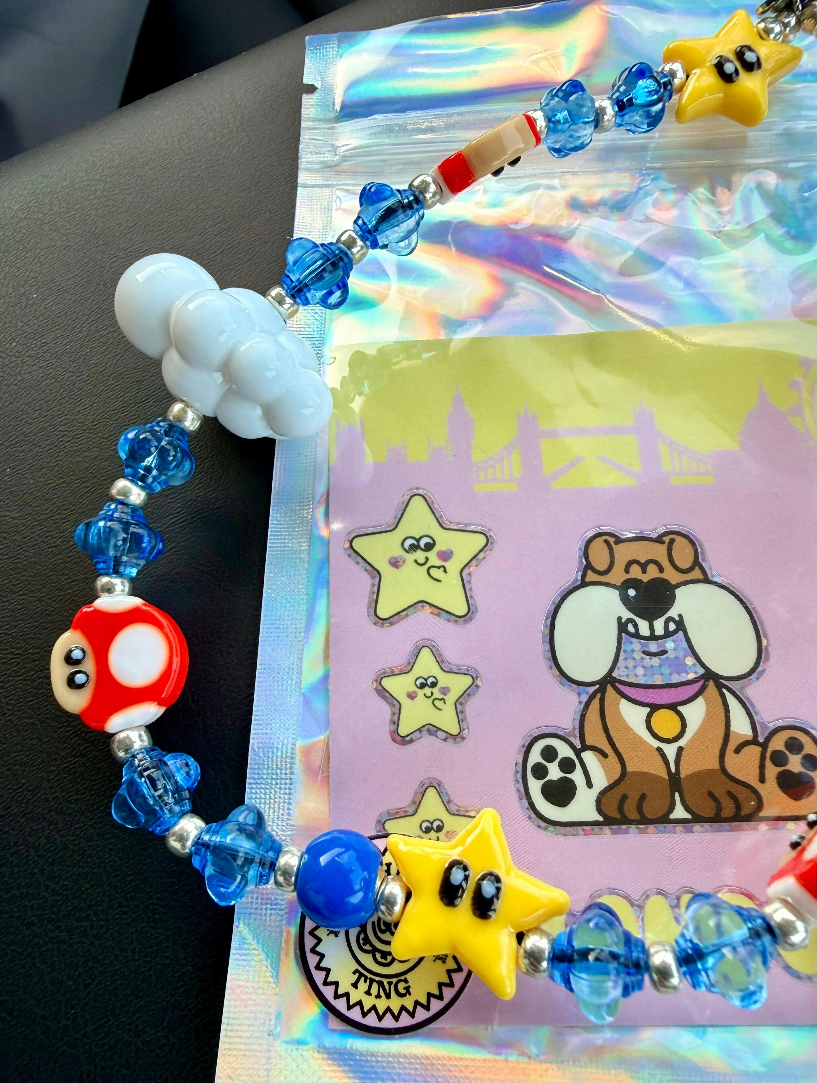 Osaka Kawaii in the Sky Wristlet Phone Strap | String Ting