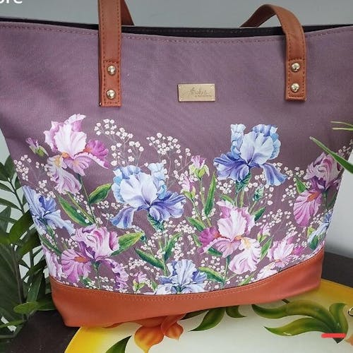 Grey Irises Tote Bag